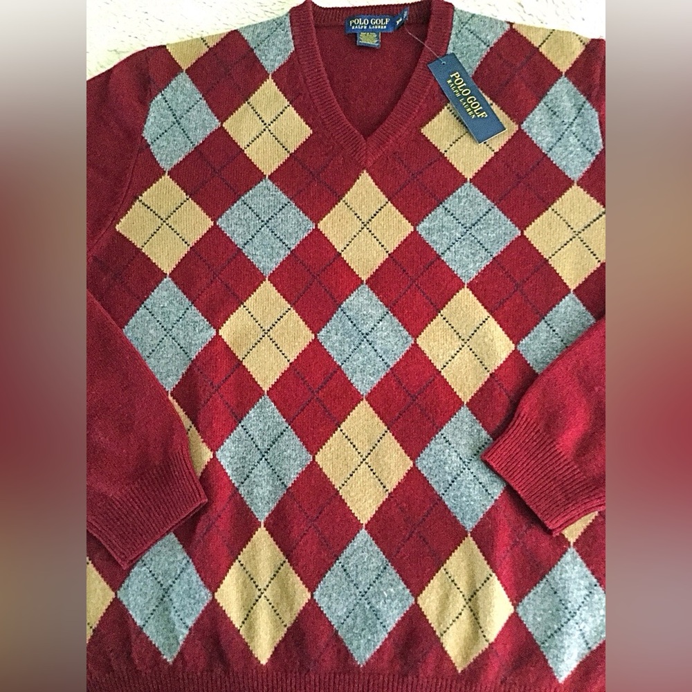Polo Golf Ralph Lauren Classic V-Neck Argyle Sweater